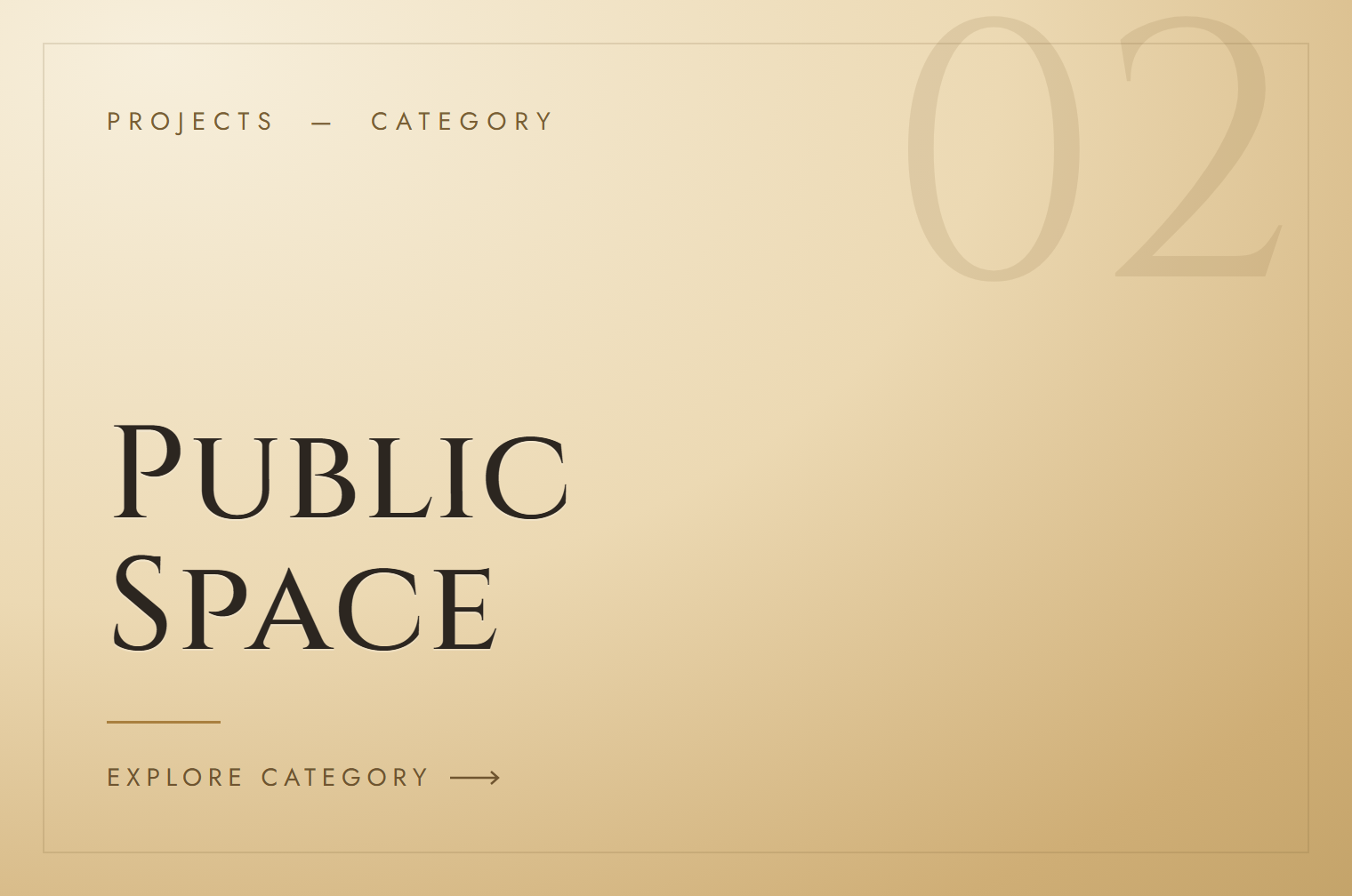 Projects Category - Public Space